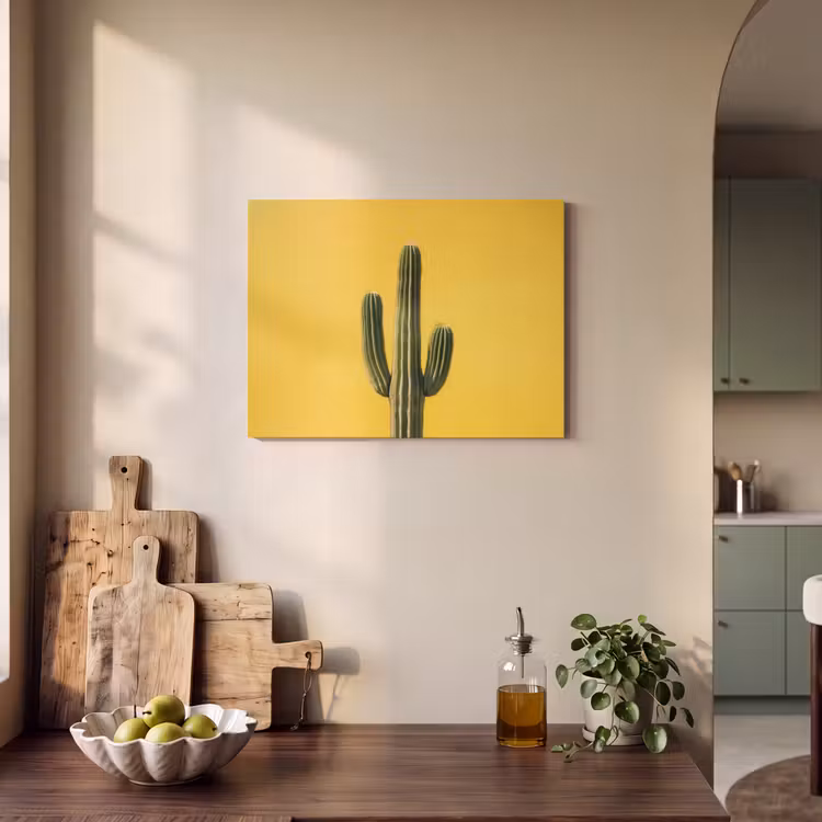 Akoestisch schilderij - Cactus - Groen - Minimalistisch — 3