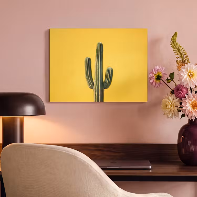 Akoestisch schilderij - Cactus - Groen - Minimalistisch — 4
