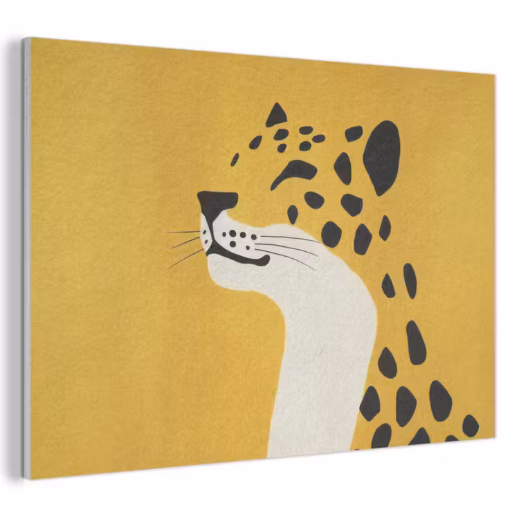 Akoestisch schilderij - Cheetah - Illustratie - Geel — 1