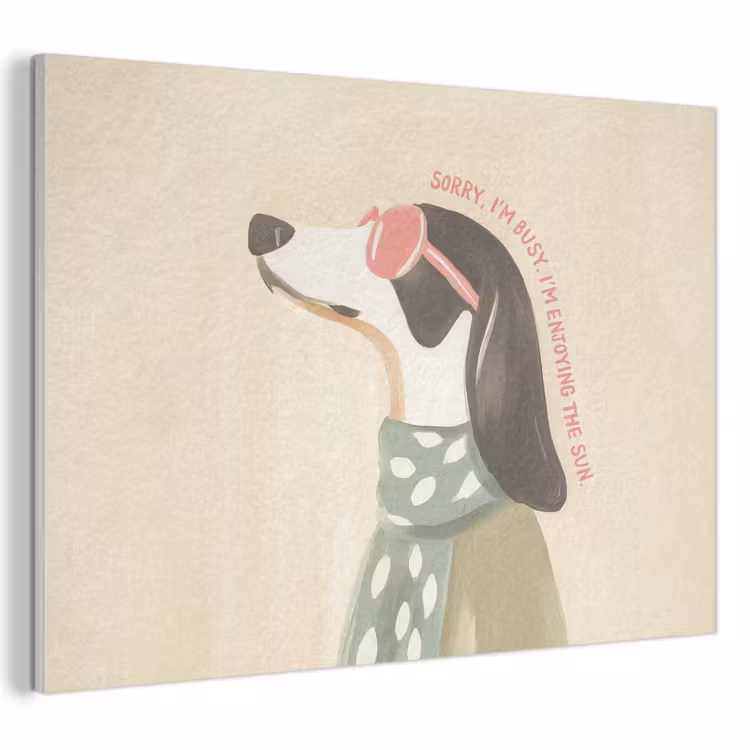 Akoestisch schilderij - Quote - Hond - Zonnebril — 1