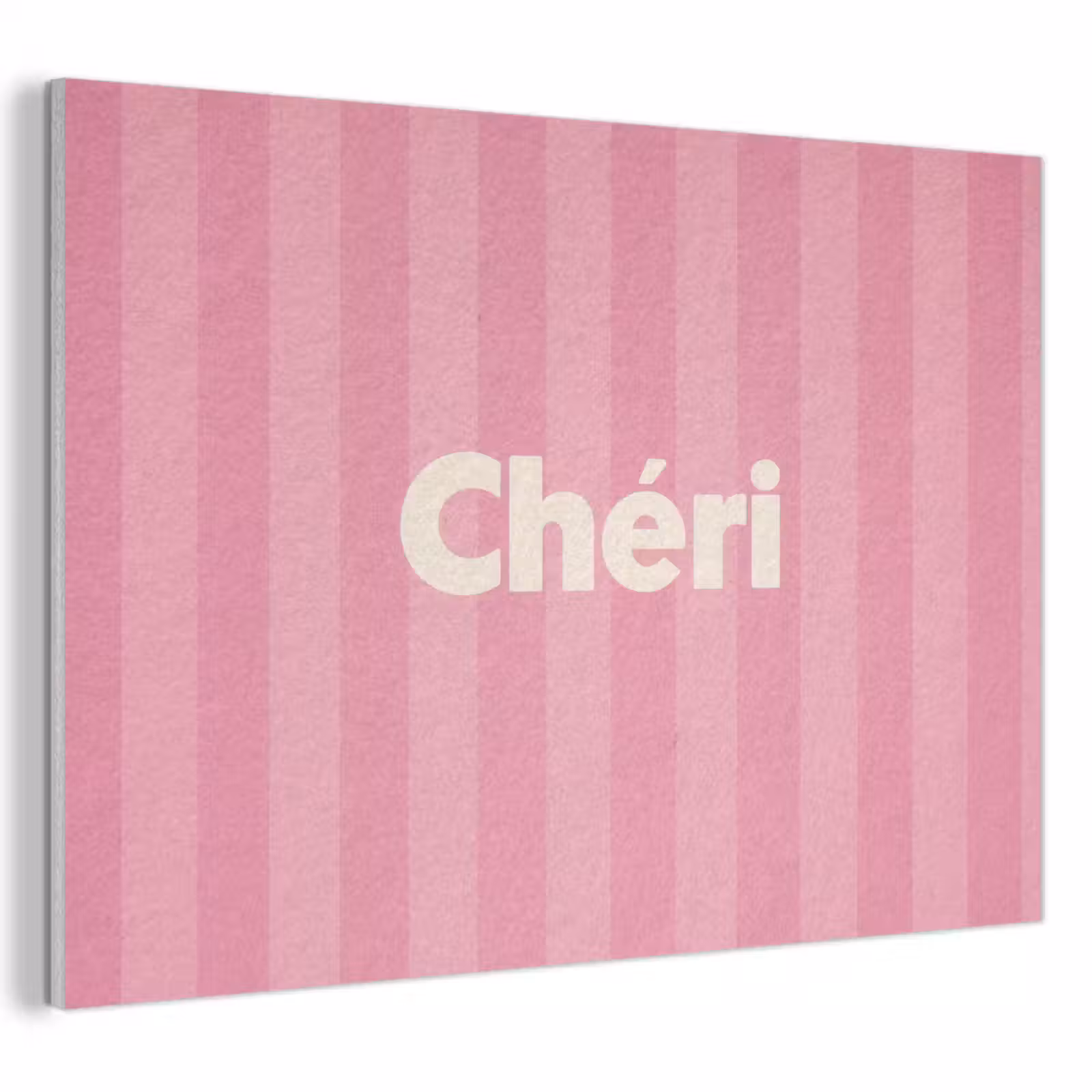 Akoestisch schilderij - Gestreept - Roze - Chéri — 1