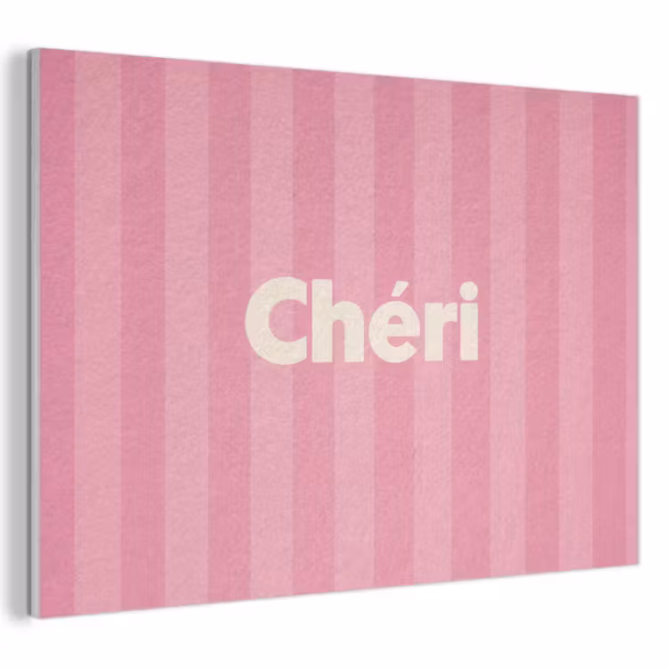 Akoestisch schilderij - Gestreept - Roze - Chéri — 1