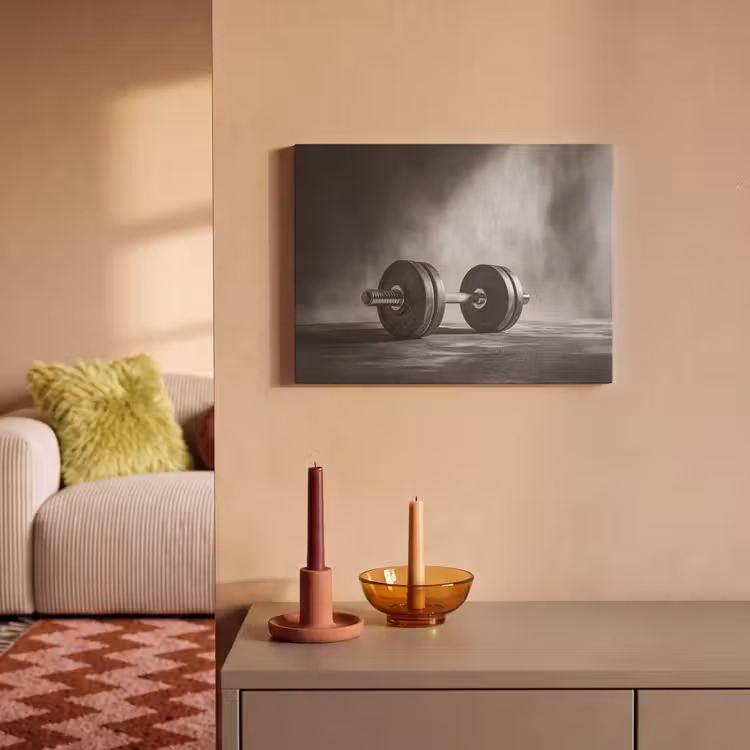 Akoestisch schilderij - Halter - Gewichten - Zwart — 2