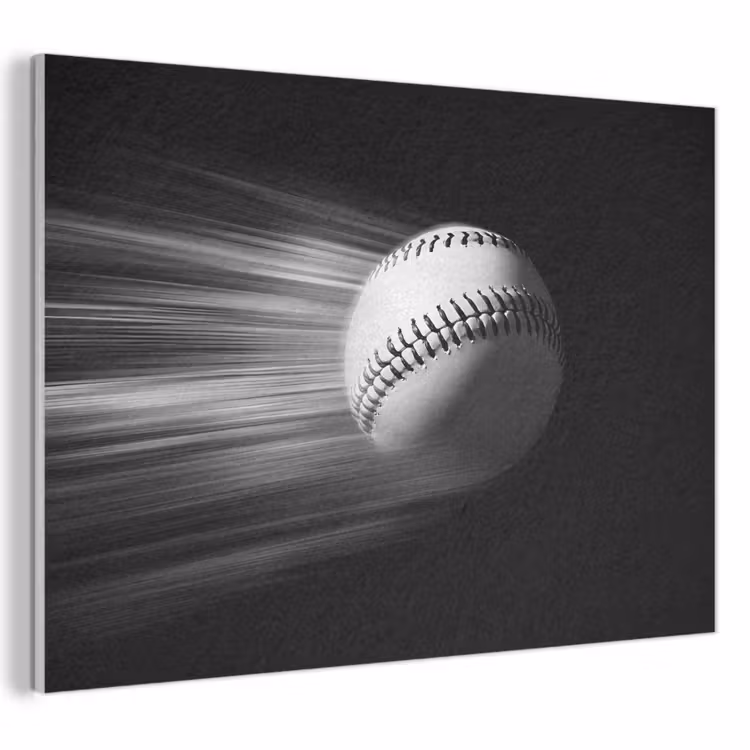 Akoestisch schilderij - Honkbal - Wit - Vliegt — 1