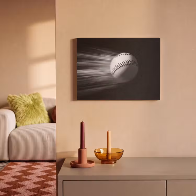 Akoestisch schilderij - Honkbal - Wit - Vliegt — 2