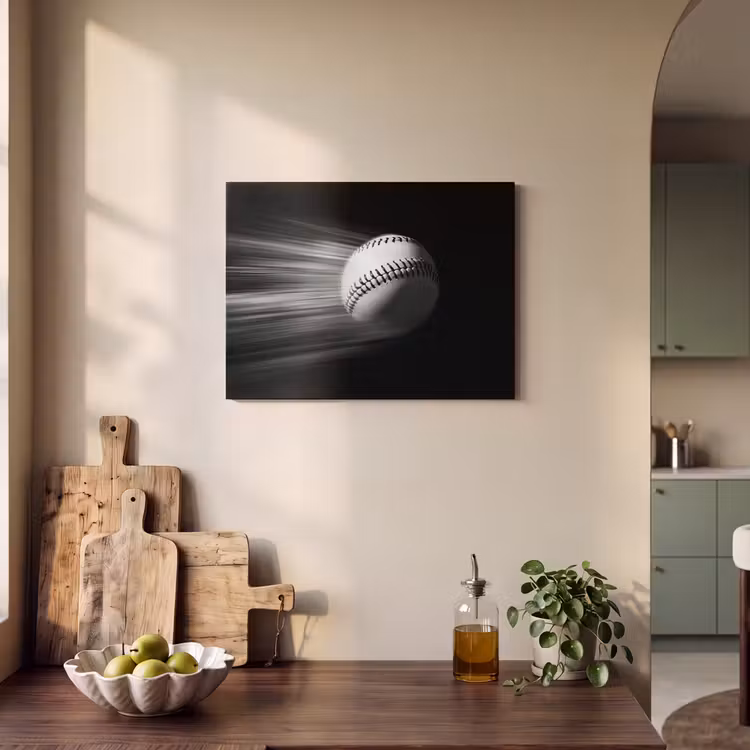 Akoestisch schilderij - Honkbal - Wit - Vliegt — 3