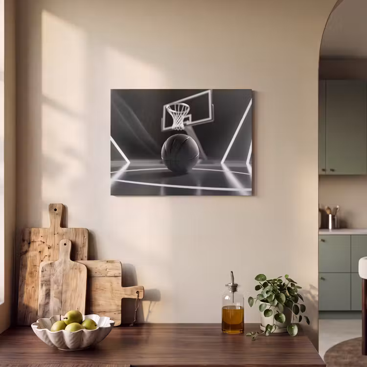 Akoestisch schilderij - Basketbal - Basketbalveld - Lichtlijnen — 3