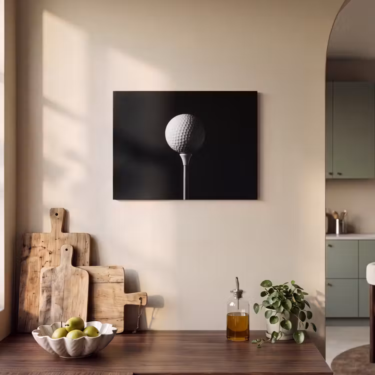 Akoestisch schilderij - Golfbal - Minimalistisch - Wit — 3