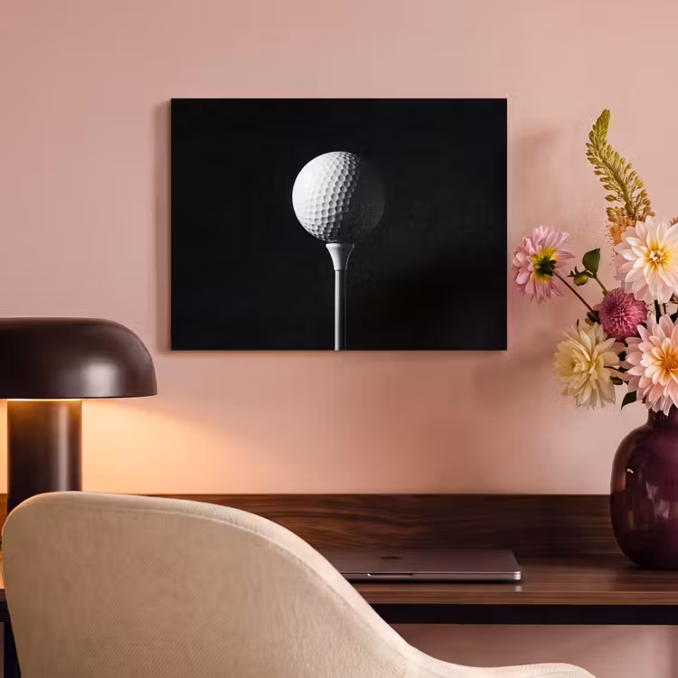 Akoestisch schilderij - Golfbal - Minimalistisch - Wit — 4