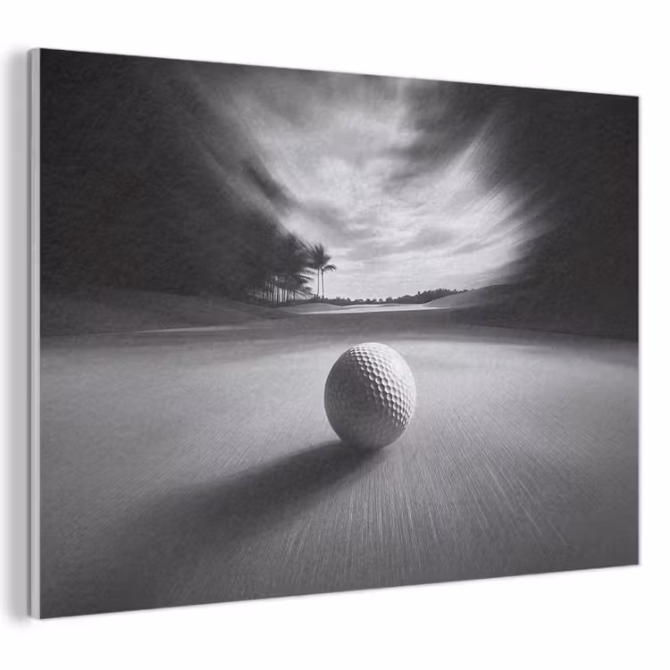 Akoestisch schilderij - Golfbal - Wazig - Zwart — 1