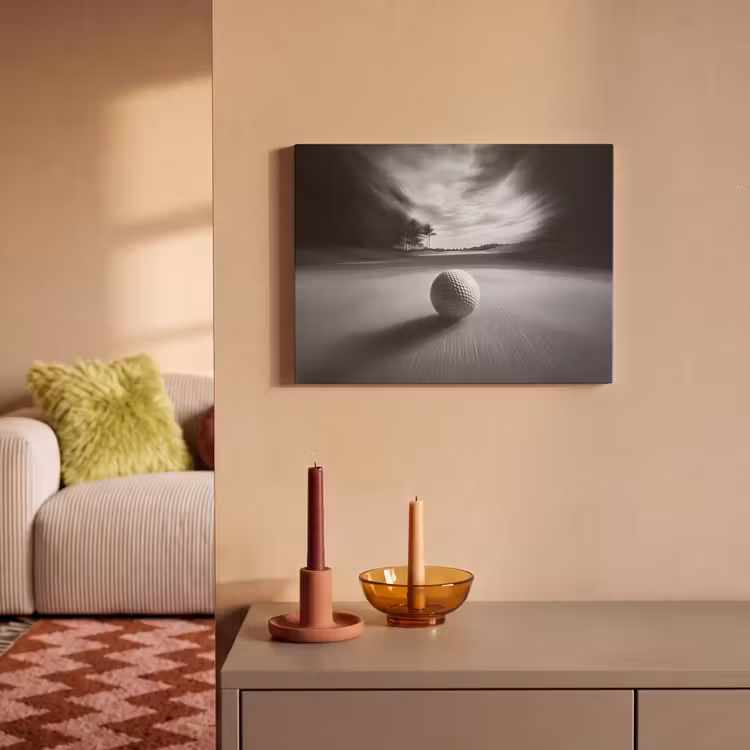 Akoestisch schilderij - Golfbal - Wazig - Zwart — 2