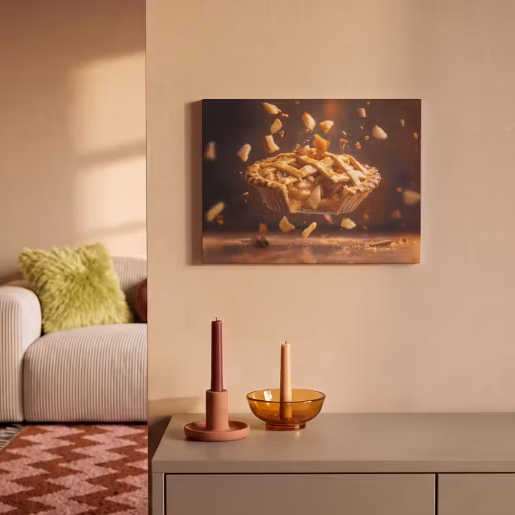 Akoestisch schilderij - Appel - Taart - Warm - Eten — 2