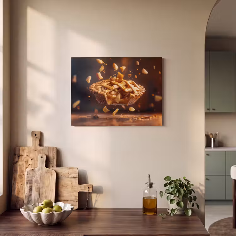 Akoestisch schilderij - Appel - Taart - Warm - Eten — 3