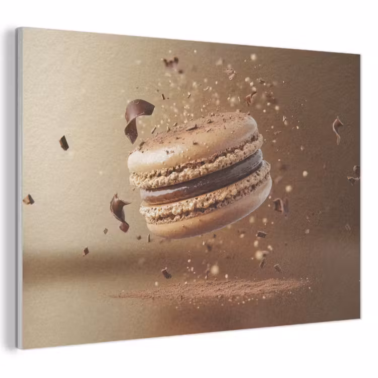Akoestisch schilderij - Chocolade - Macarons - Eten - Snoep — 1