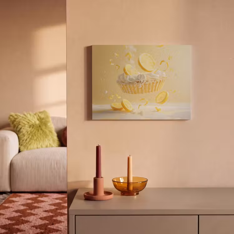 Akoestisch schilderij - Citroen - Taart - Eten - Geel — 2