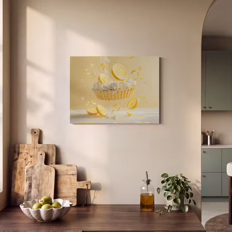 Akoestisch schilderij - Citroen - Taart - Eten - Geel — 3