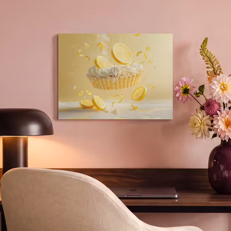 Akoestisch schilderij - Citroen - Taart - Eten - Geel — 4