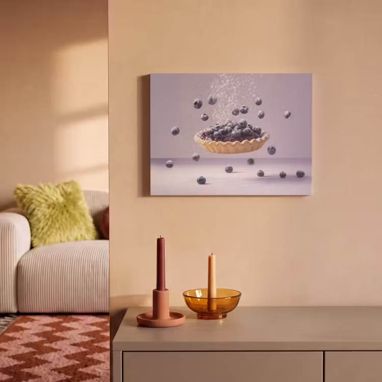 Akoestisch schilderij - Eten - Taart - Bessen - Blauw — 2