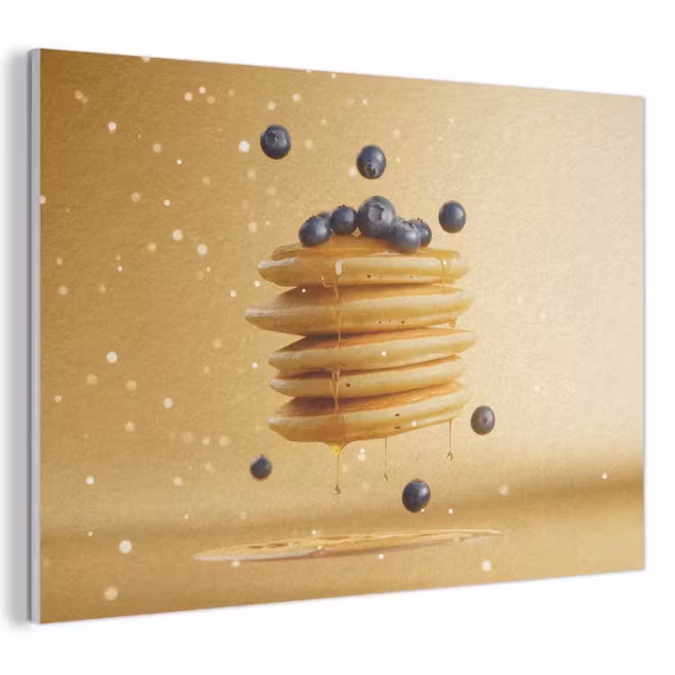 Akoestisch schilderij - Pannenkoeken - Eten - Honing - Geel — 1