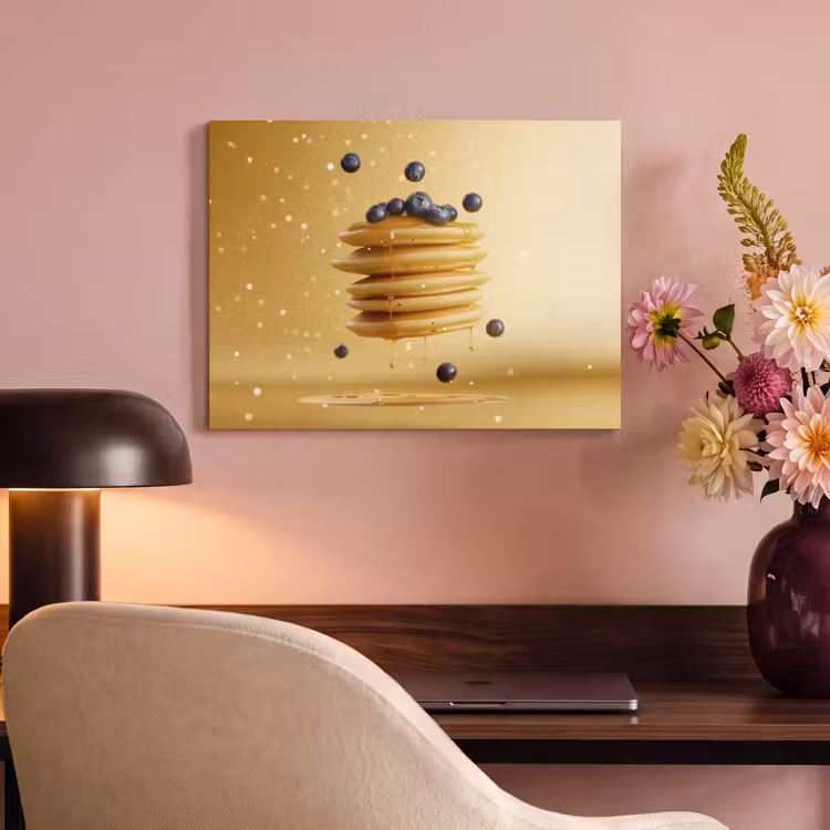 Akoestisch schilderij - Pannenkoeken - Eten - Honing - Geel — 4