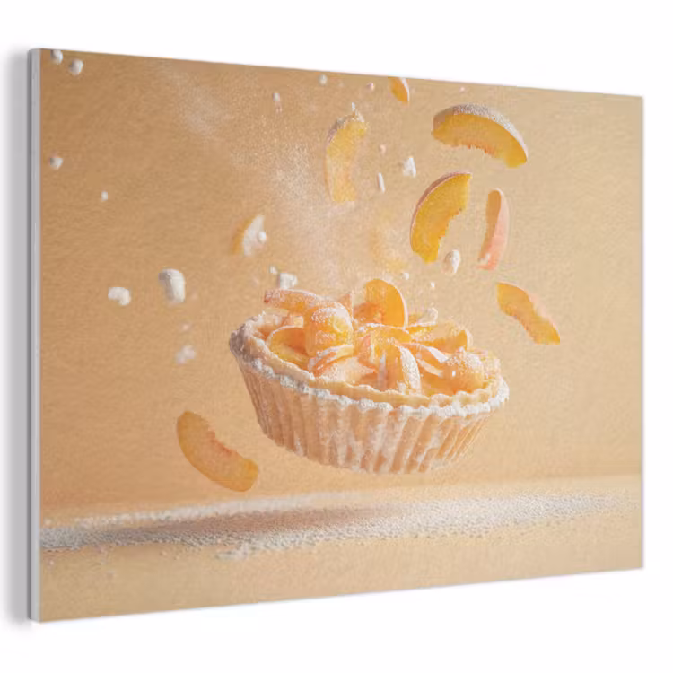 Akoestisch schilderij - Peach - Eten - Taart - Oranje — 1