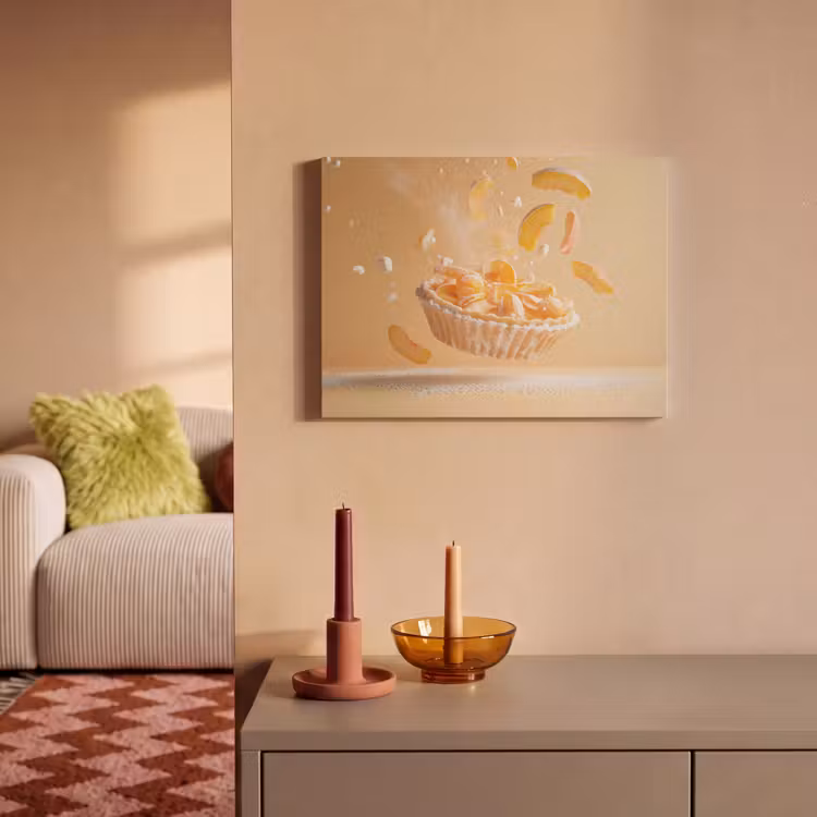 Akoestisch schilderij - Peach - Eten - Taart - Oranje — 2