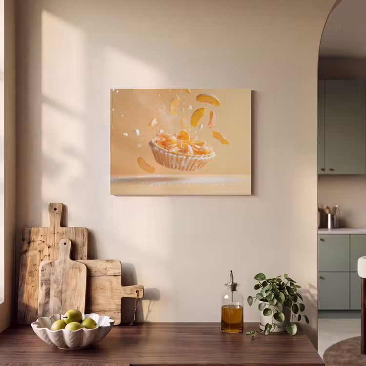 Akoestisch schilderij - Peach - Eten - Taart - Oranje — 3