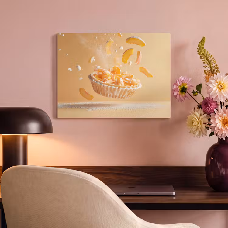 Akoestisch schilderij - Peach - Eten - Taart - Oranje — 4