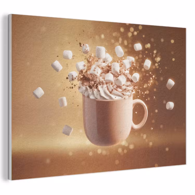 Akoestisch schilderij - Chocomelk - Drinken - Warm - Bruin — 1