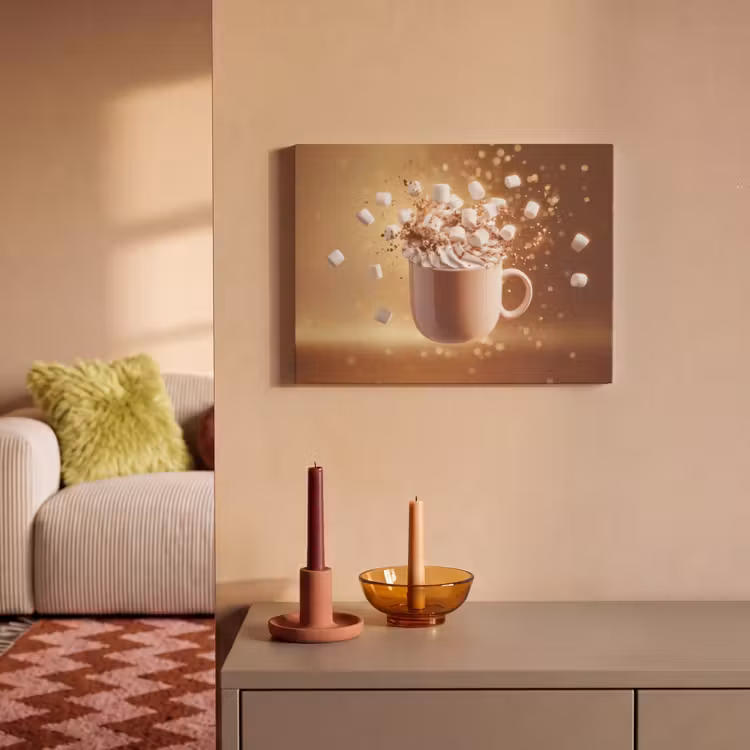 Akoestisch schilderij - Chocomelk - Drinken - Warm - Bruin — 2