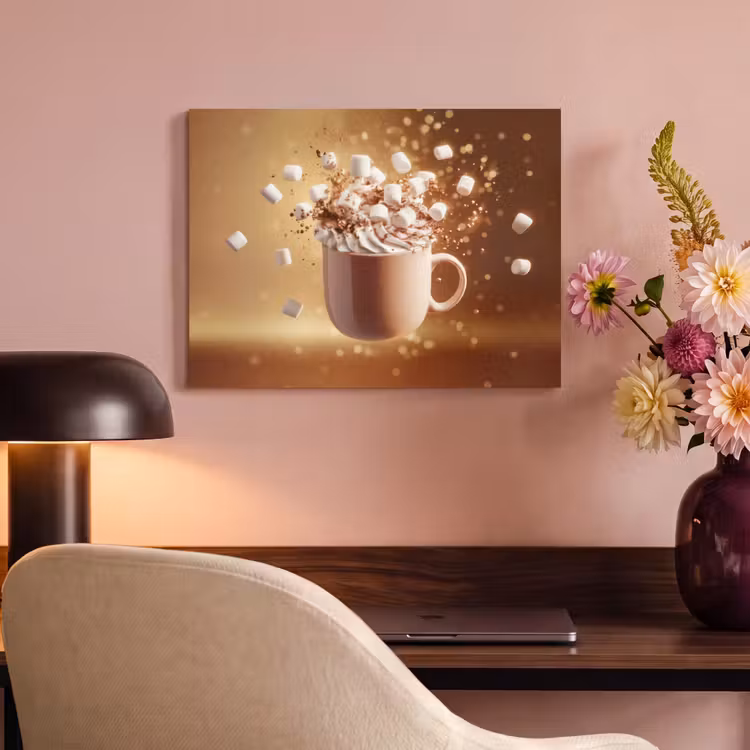 Akoestisch schilderij - Chocomelk - Drinken - Warm - Bruin — 4