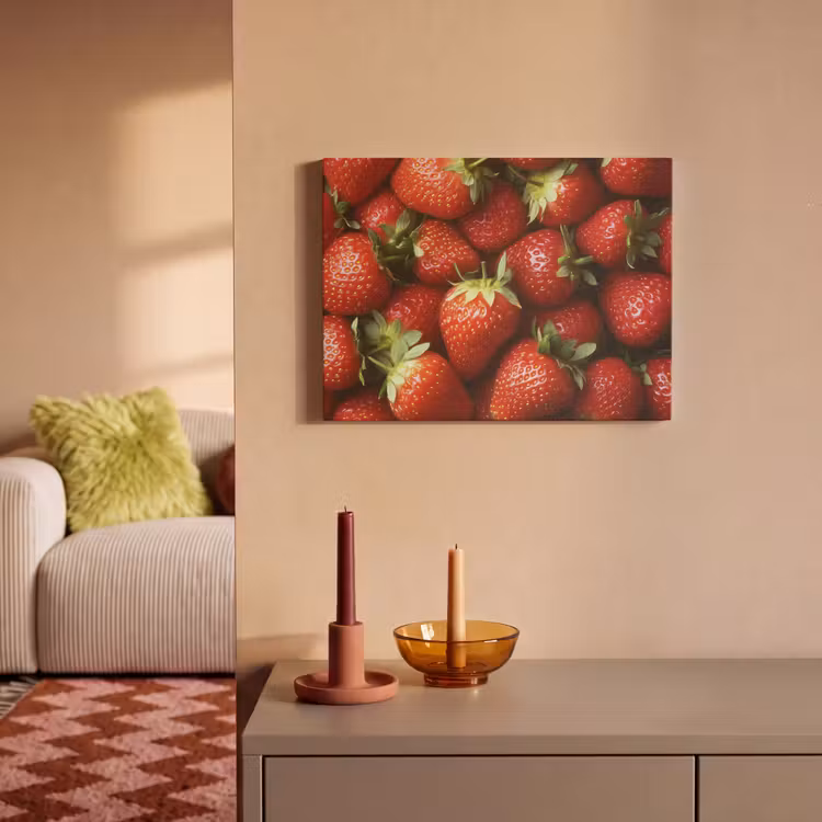 Akoestisch schilderij - Aardbei - Fruit - Rood — 2