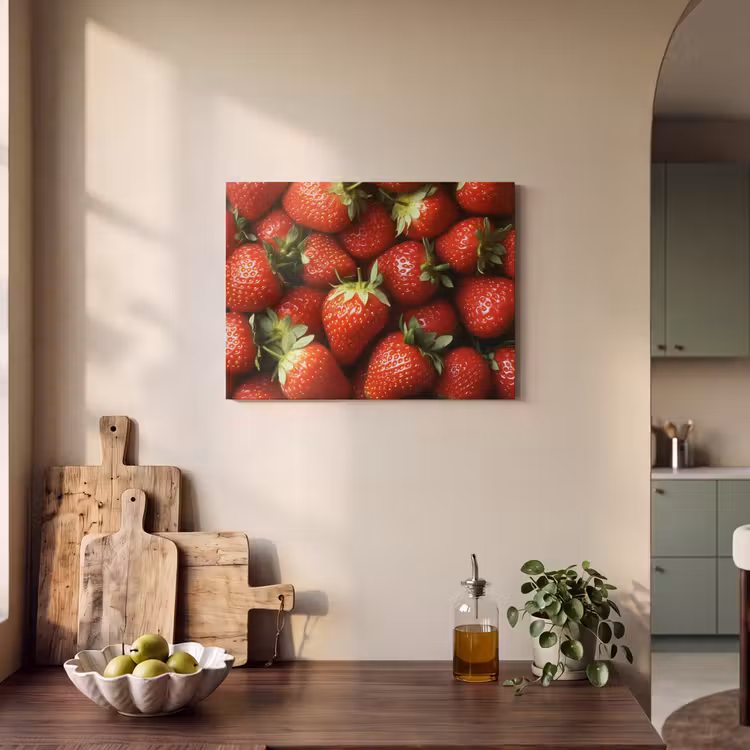 Akoestisch schilderij - Aardbei - Fruit - Rood — 3