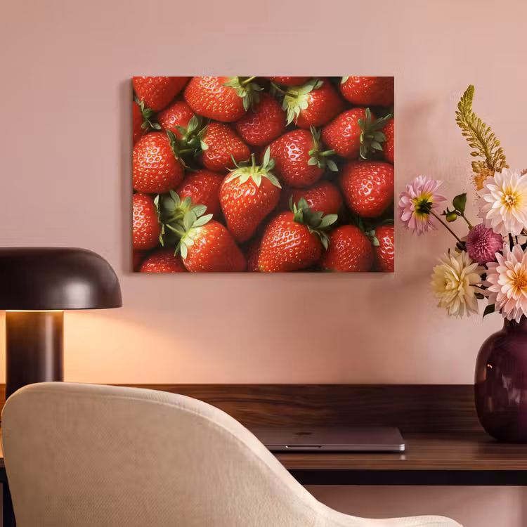 Akoestisch schilderij - Aardbei - Fruit - Rood — 4