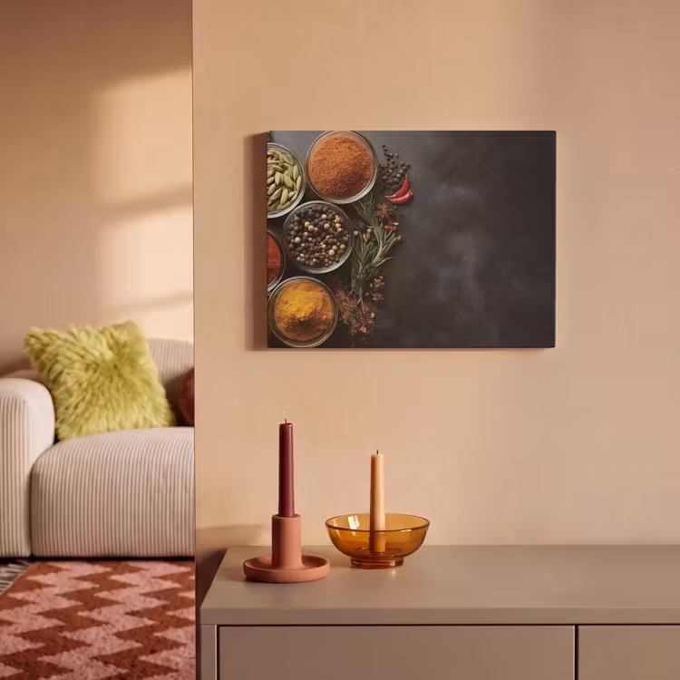 Akoestisch schilderij - Glazen - Bakjes - Blaadjes - Kruiden — 2