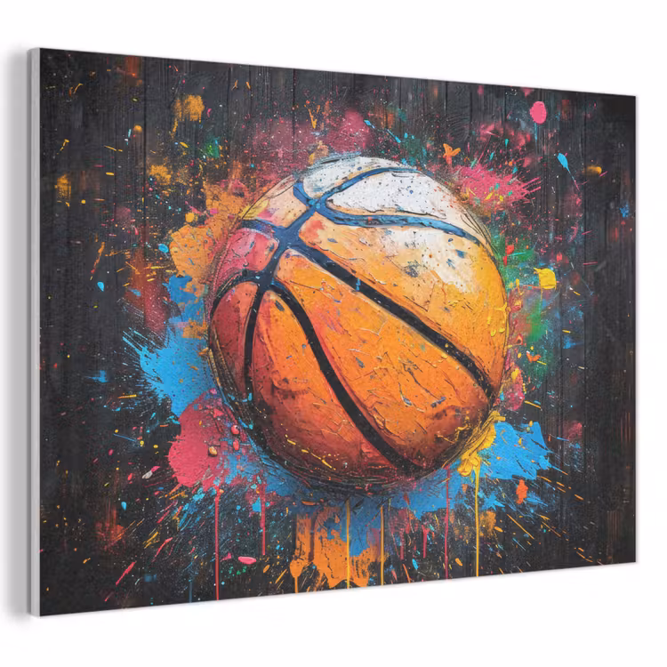 Akoestisch schilderij - Graffiti - Basketbal - Verf - Sport — 1