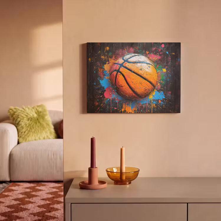 Akoestisch schilderij - Graffiti - Basketbal - Verf - Sport — 2