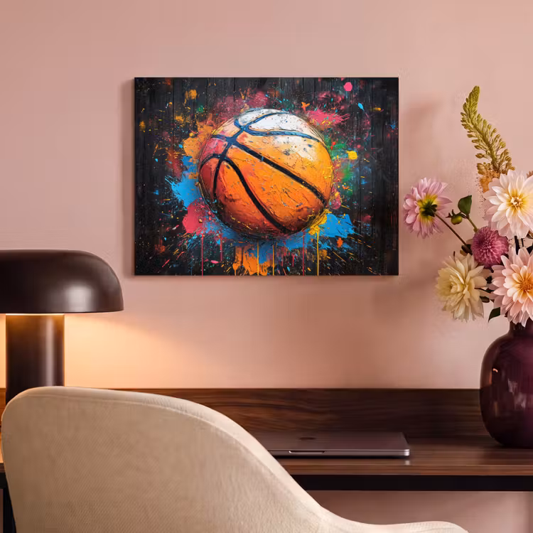 Akoestisch schilderij - Graffiti - Basketbal - Verf - Sport — 4