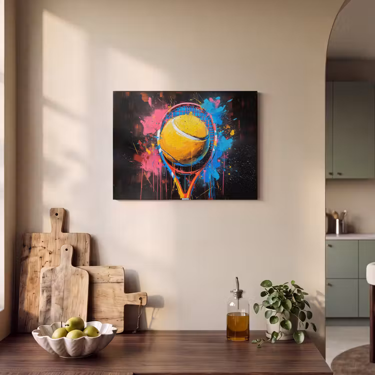 Akoestisch schilderij - Graffiti - Tennis - Sport - Racket — 3