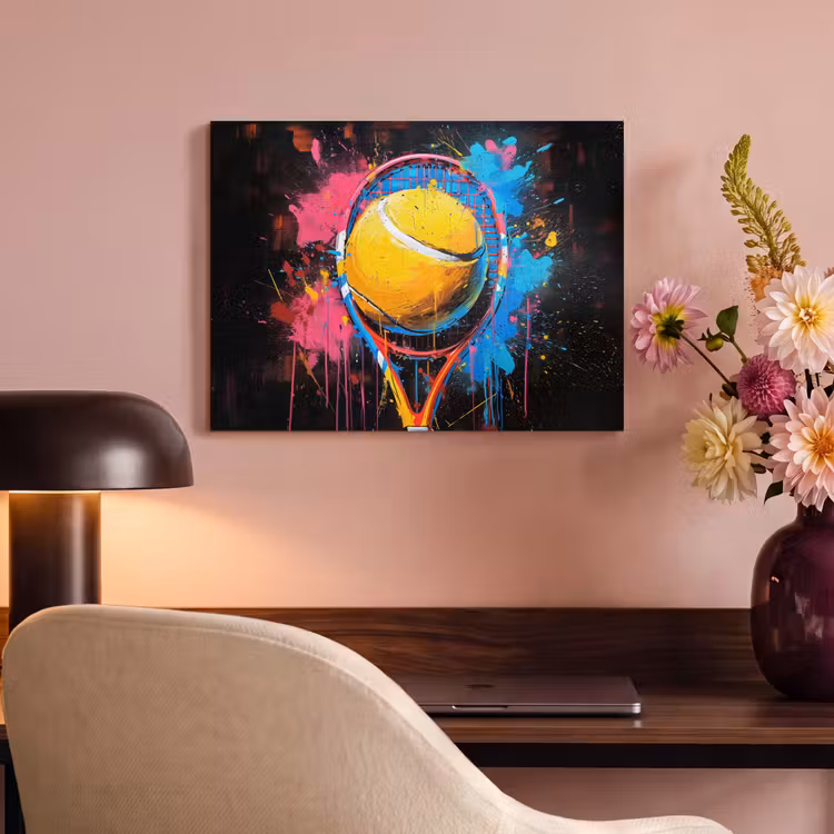 Akoestisch schilderij - Graffiti - Tennis - Sport - Racket — 4