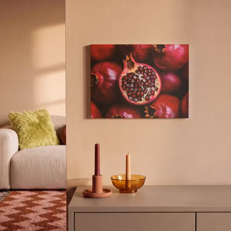 Akoestisch schilderij - Granaatappel - Rood - Fruit — 2