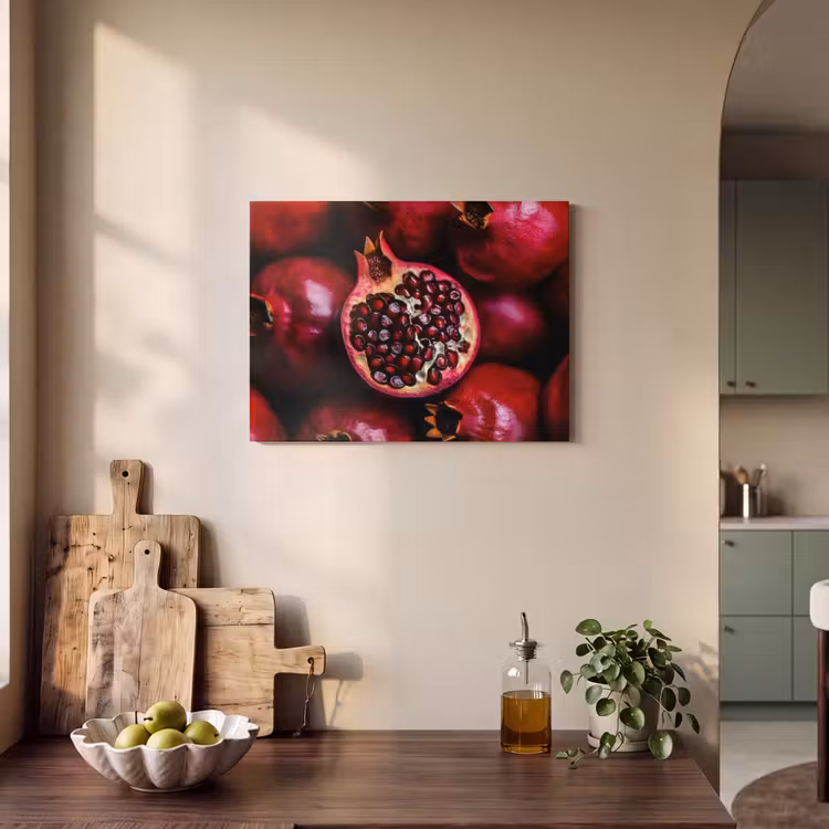 Akoestisch schilderij - Granaatappel - Rood - Fruit — 3