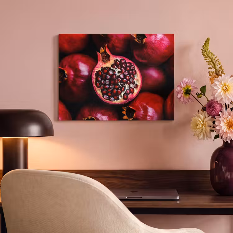 Akoestisch schilderij - Granaatappel - Rood - Fruit — 4