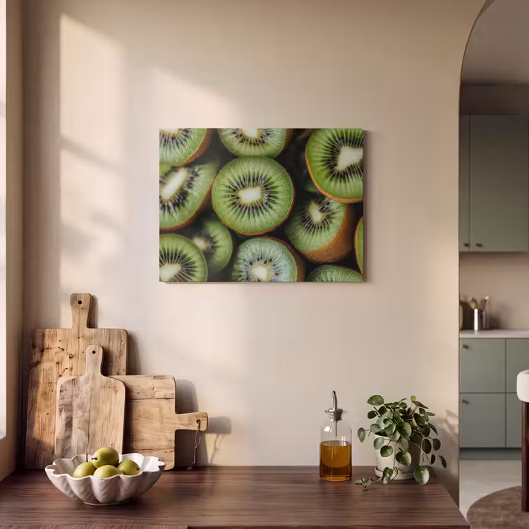 Akoestisch schilderij - Kiwi - Fruit - Groen — 3