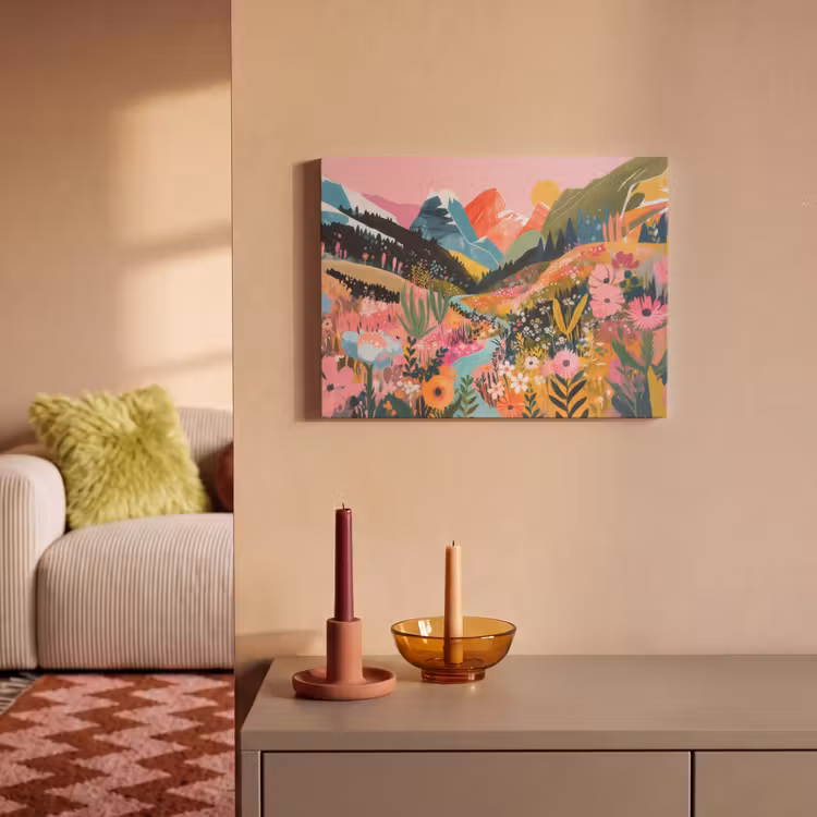 Akoestisch schilderij - Rivier - Diepte - Bloemen — 2