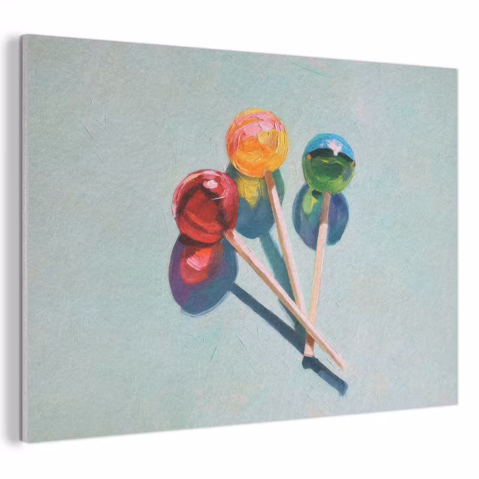 Akoestisch schilderij - Lollys - Schaduw - Drie - Blauw — 1