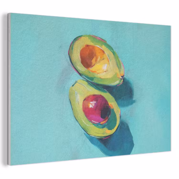 Akoestisch schilderij - Avocado - Groen - Pit - Schaduw — 1