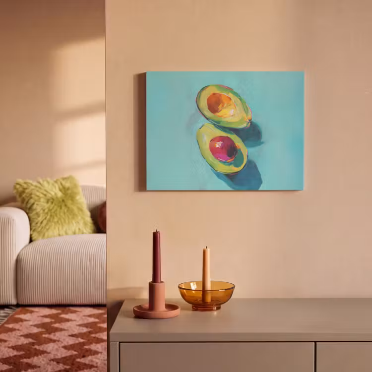 Akoestisch schilderij - Avocado - Groen - Pit - Schaduw — 2