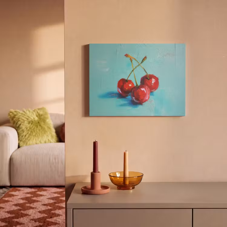 Akoestisch schilderij - Kersen - Rood - Drie - Geverfd — 2