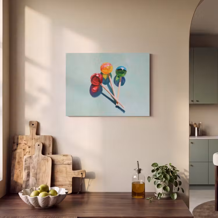 Akoestisch schilderij - Lollys - Schaduw - Drie - Blauw — 3